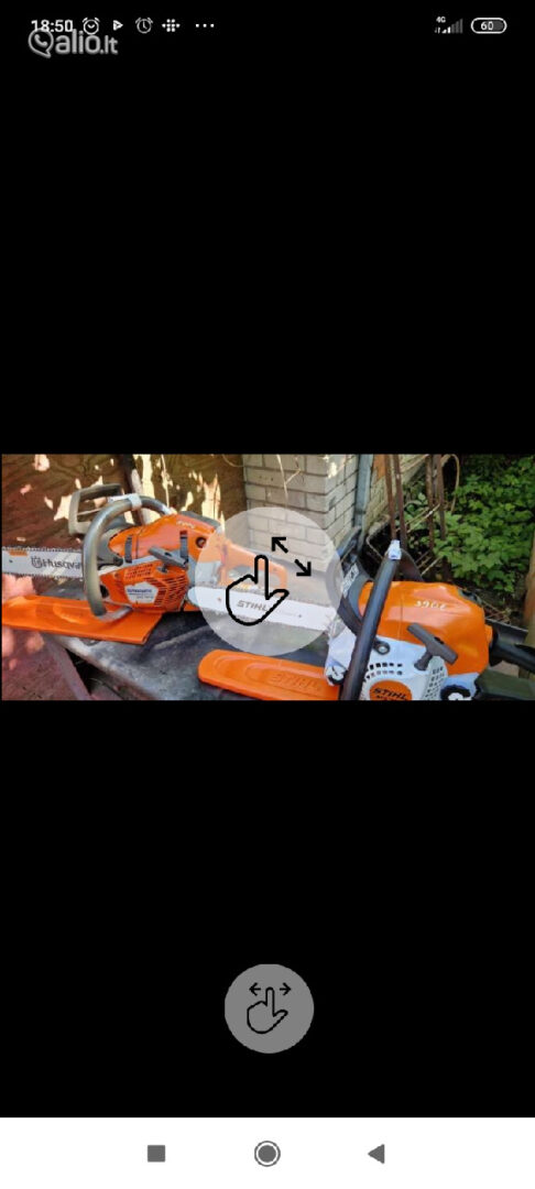 Fyrminiai benzininniai pjuklai „Stihl.” ir kiti su garantija