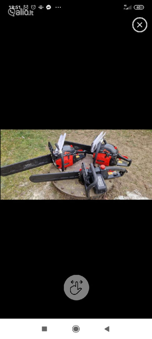 Fyrminiai benzininniai pjuklai „Stihl.” ir kiti su garantija