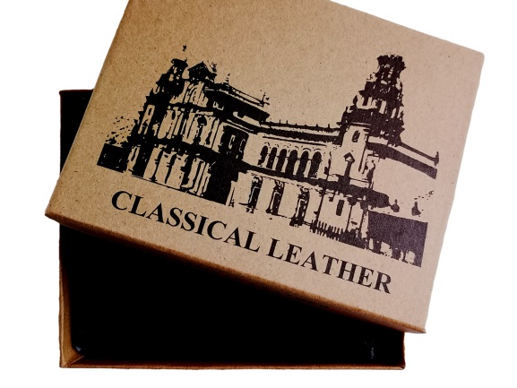 Vyriška piniginė su dėžute