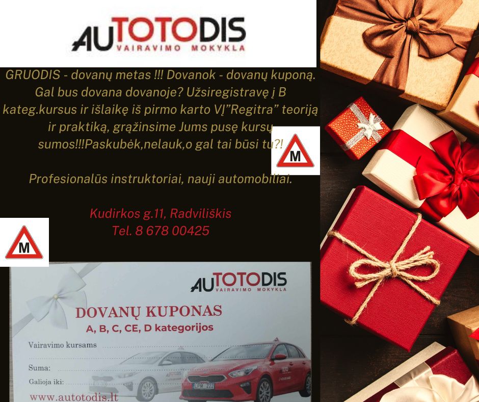 B kategorijos kursai