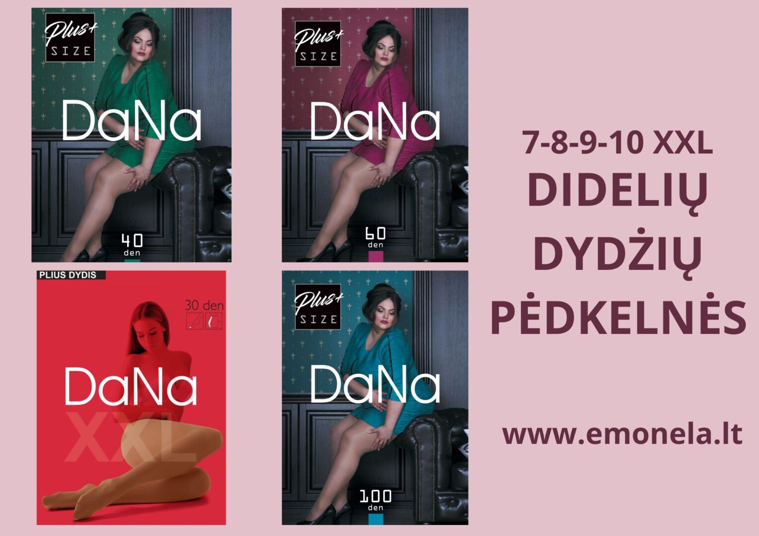 Pėdkelnės 60 den Didelis Dydis 10+