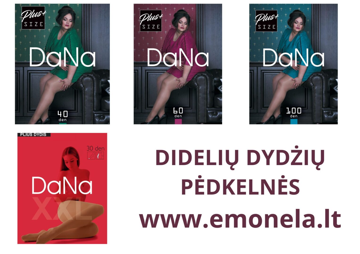 Pėdkelnės 40 den DYDIS PLIUS, 4,50 dėž