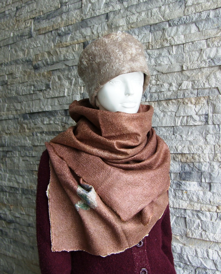 Merino vilnos ir šilko šalikai