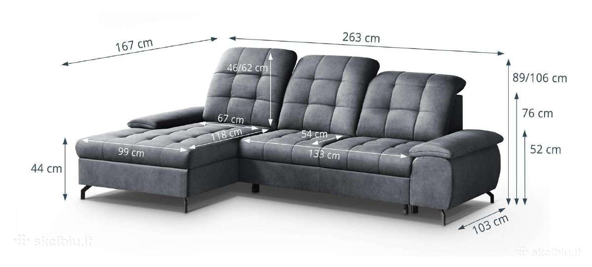 Minkštas kampas “ Cherry ” miego funkcija ir dėžė