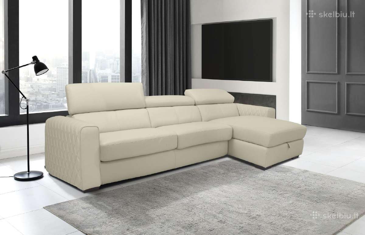 Minkštas odinis kampas „Parkville” su funkcija