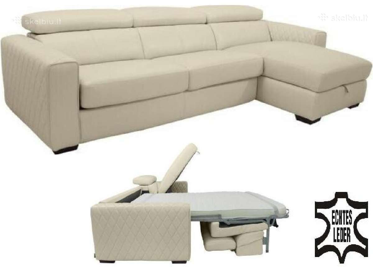 Minkštas odinis kampas „Parkville” su funkcija