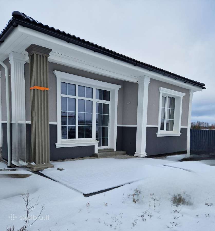 NAUJOS STATYBOS, “A++” KLASĖS, 90M2 MŪRINIS NAMAS DITUVOJE