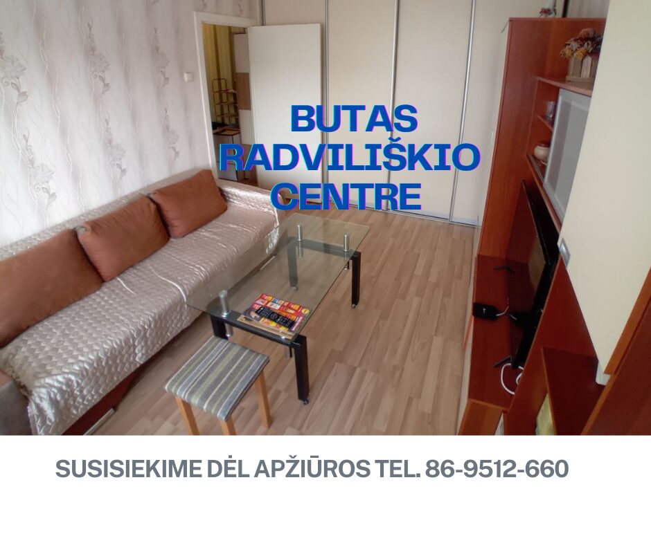 Radviliškio miesto centre, parduodamas 1 k butas