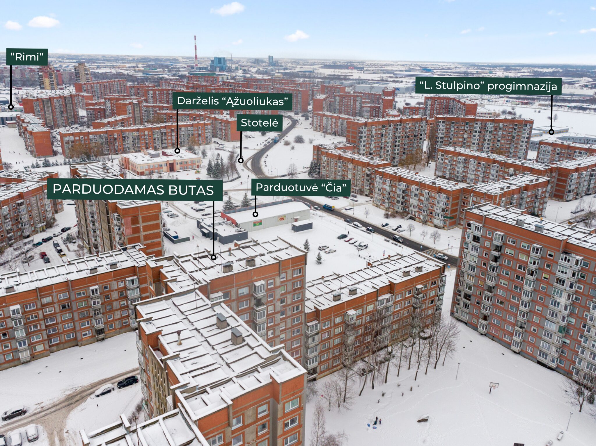 Parduodamas 2-iejų kambarių butas Bandužių g.