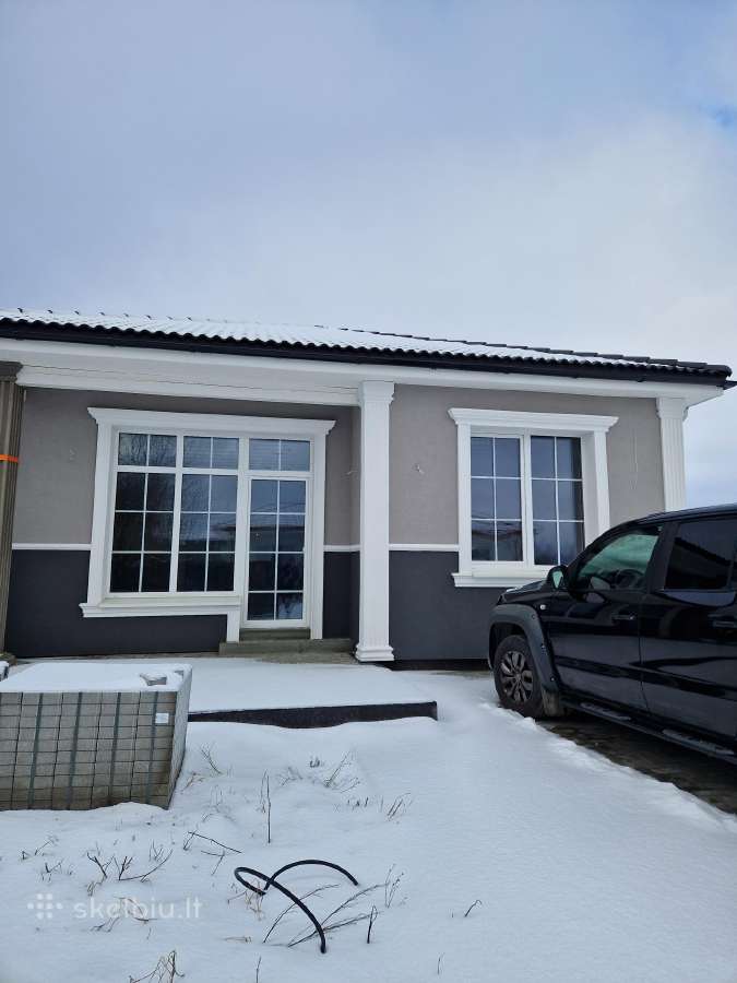 NAUJOS STATYBOS, “A++” KLASĖS, 90M2 MŪRINIS NAMAS DITUVOJE