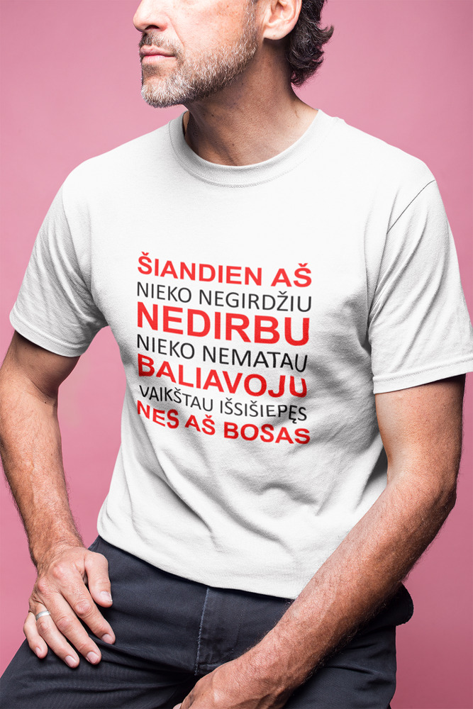 Marškinėliai su užrašu