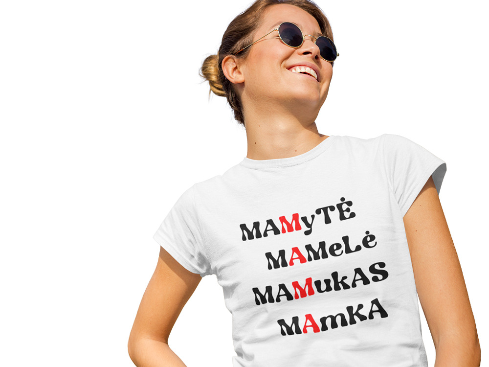 Marškinėliai su užrašu