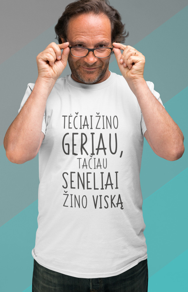 Marškinėliai su užrašu