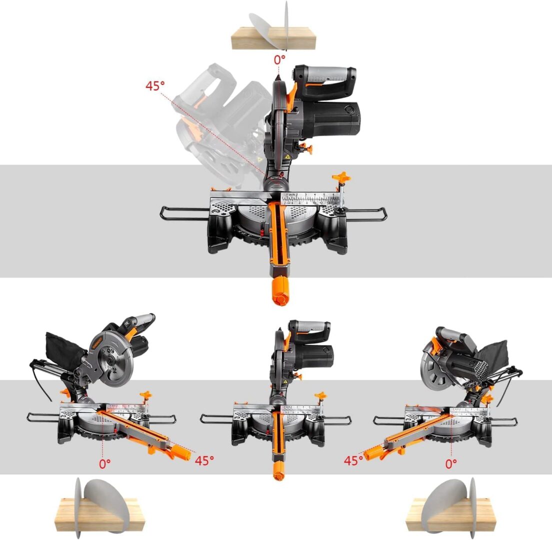 Įstrižinis pjūklas 2000 W 3200/4500 RPM – ENGINDOT (EMS01A)
