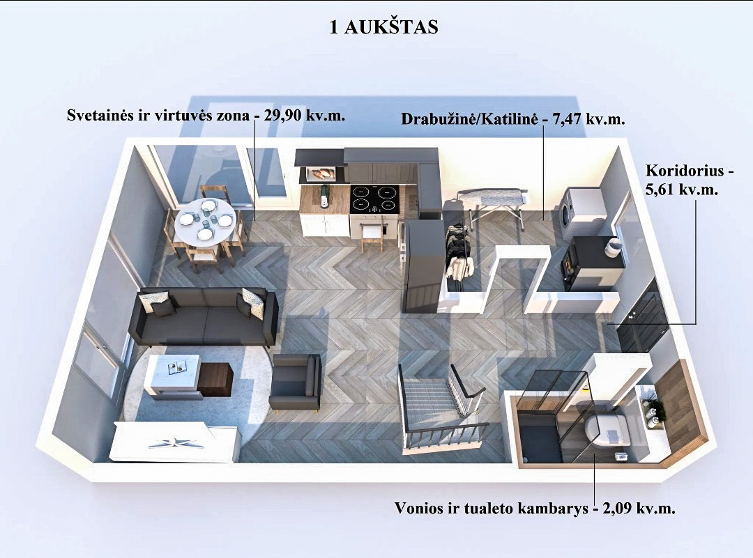 Parduodamas vieno aukšto gyvenamasis namas