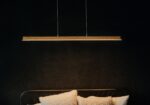 Mūsų pagaminti, pakabinami LED šviestuvai iš medienos (ąžuolo), su pulteliu
