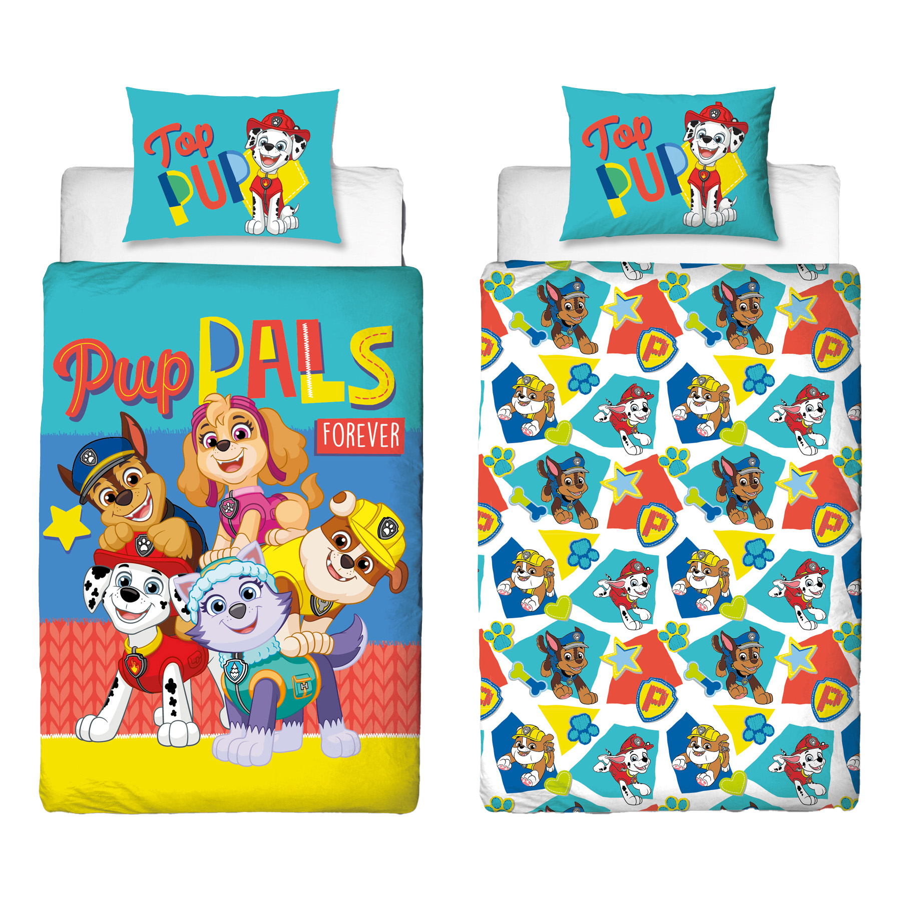 Dvipusis patalynės komplektas Paw Patrol Pup Pals Forever