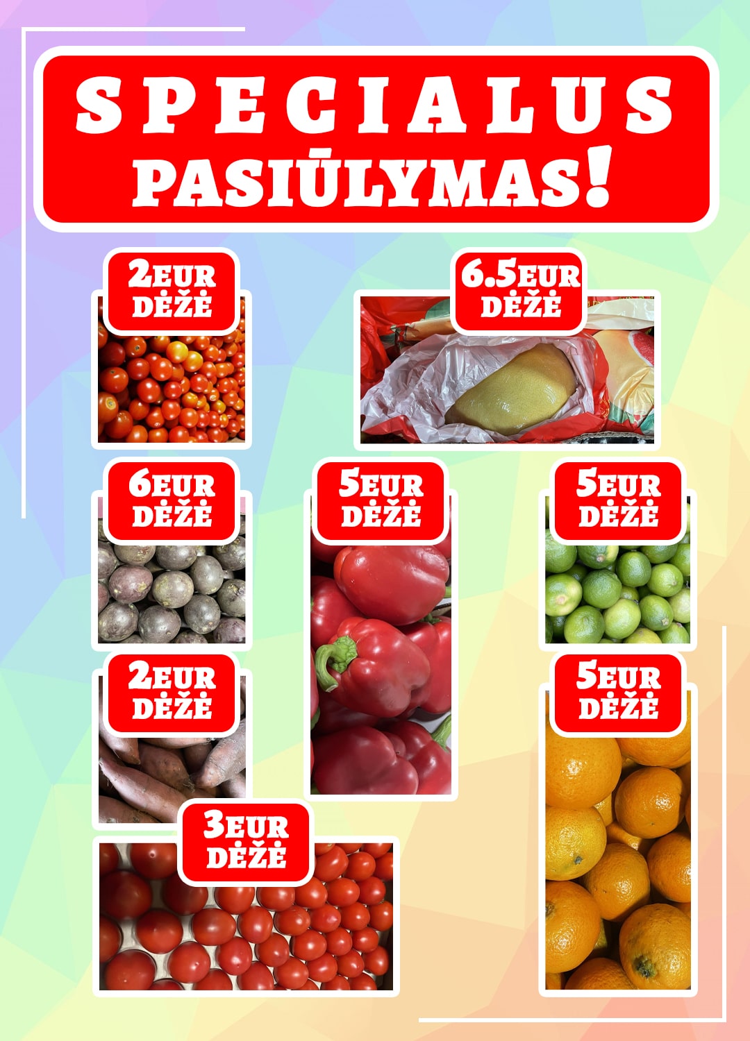 Vaisiai dėžėmis – akcijos