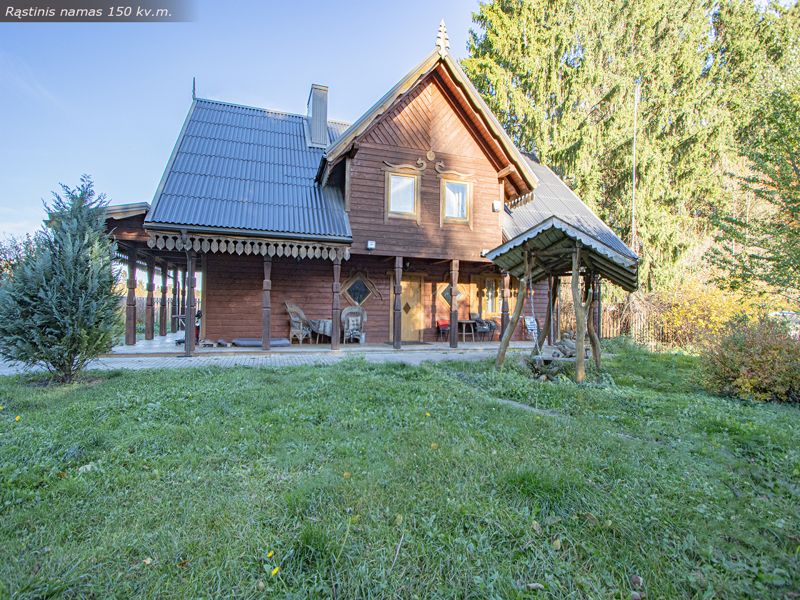 Šalia miško parduodama sodyba su rąstiniu namu