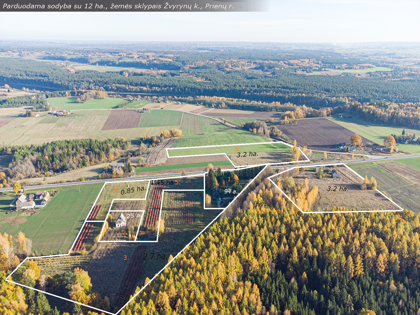 Šalia miško parduodama sodyba su rąstiniu namu