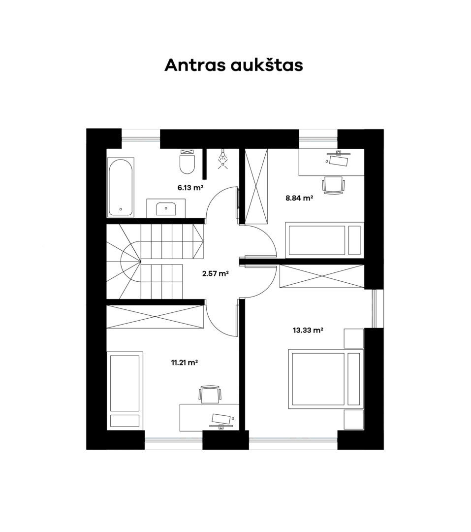 Parduodamas naujas kotedžas Domeikavoje