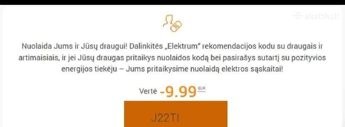 1,2,3 ir pigiausia elektros plana jau turi +15 eur nuolaidos kodas!