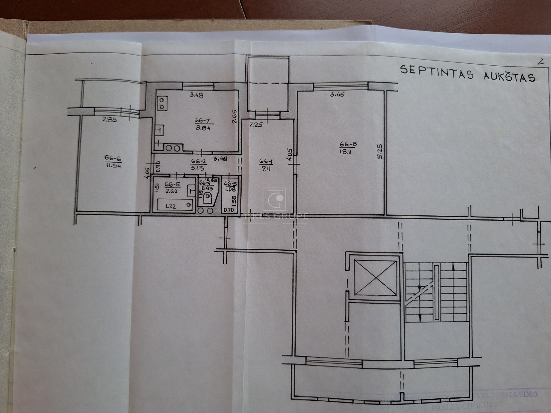 Dviejų kambarių su holu butas Mogiliovo gatvėje.