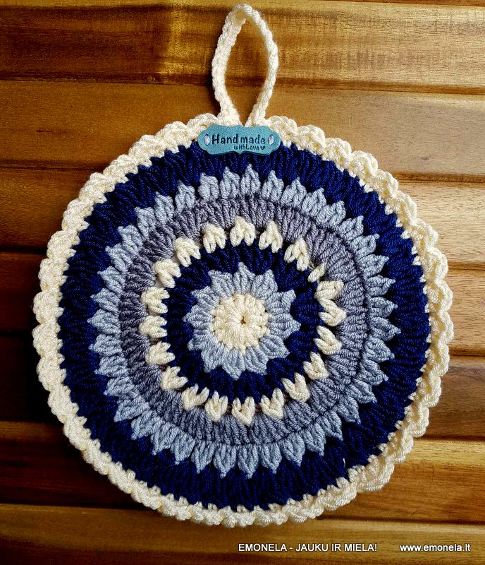 Puodkėlė MANDALA, mėlyna