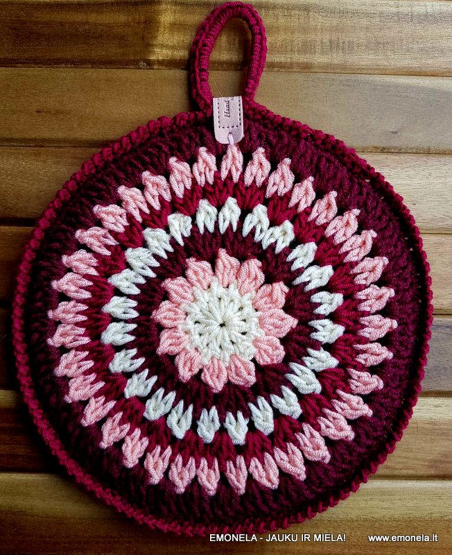 Puodkėlė MANDALA, bordo