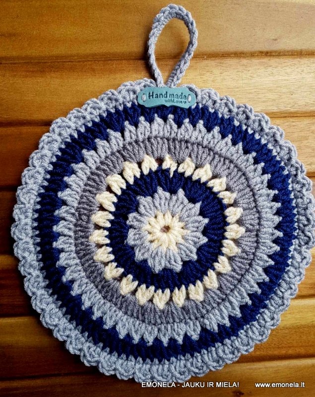 Puodkėlė MANDALA, mėlyna