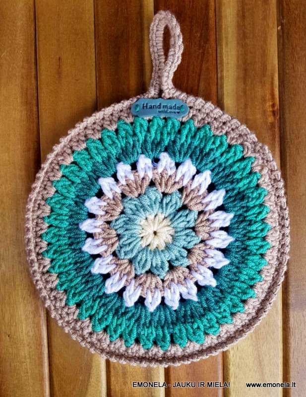 Puodkėlė MANDALA, žalia