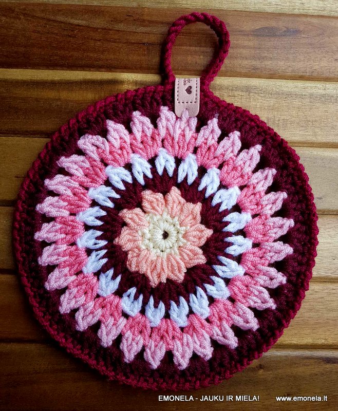 Puodkėlė MANDALA, bordo