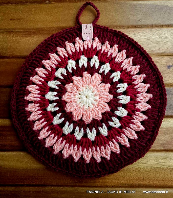 Puodkėlė MANDALA, bordo