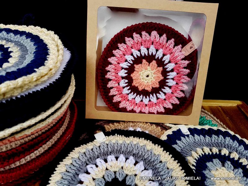 Puodkėlė MANDALA, bordo