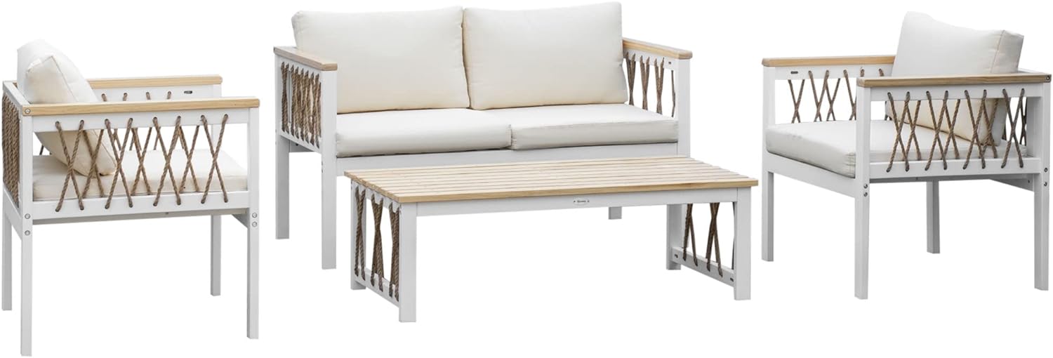 4 dalių lauko baldų komplektas.