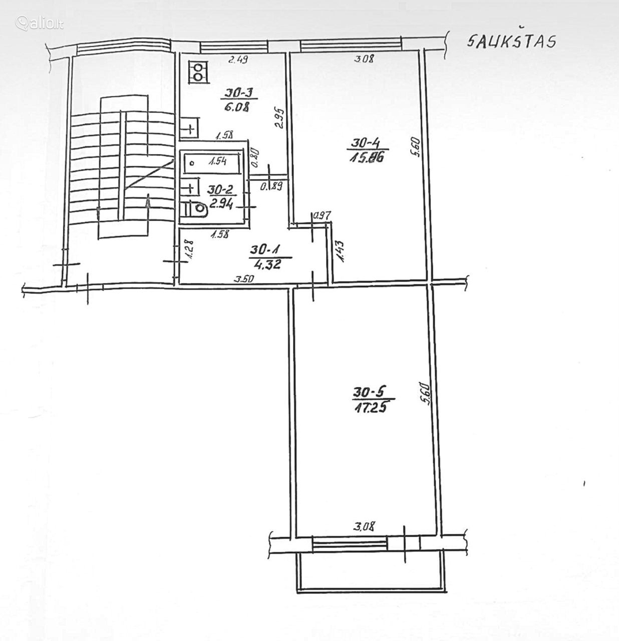 2 KAMB. BUTAS PANEVĖŽYJE, REZERVUOTAS