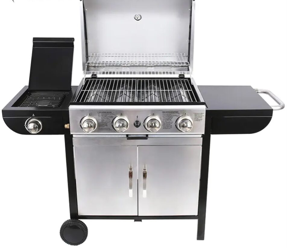 Nerūdijančio plieno, dujinė lauko kepsninė. BBQ-KKBQ8-64+