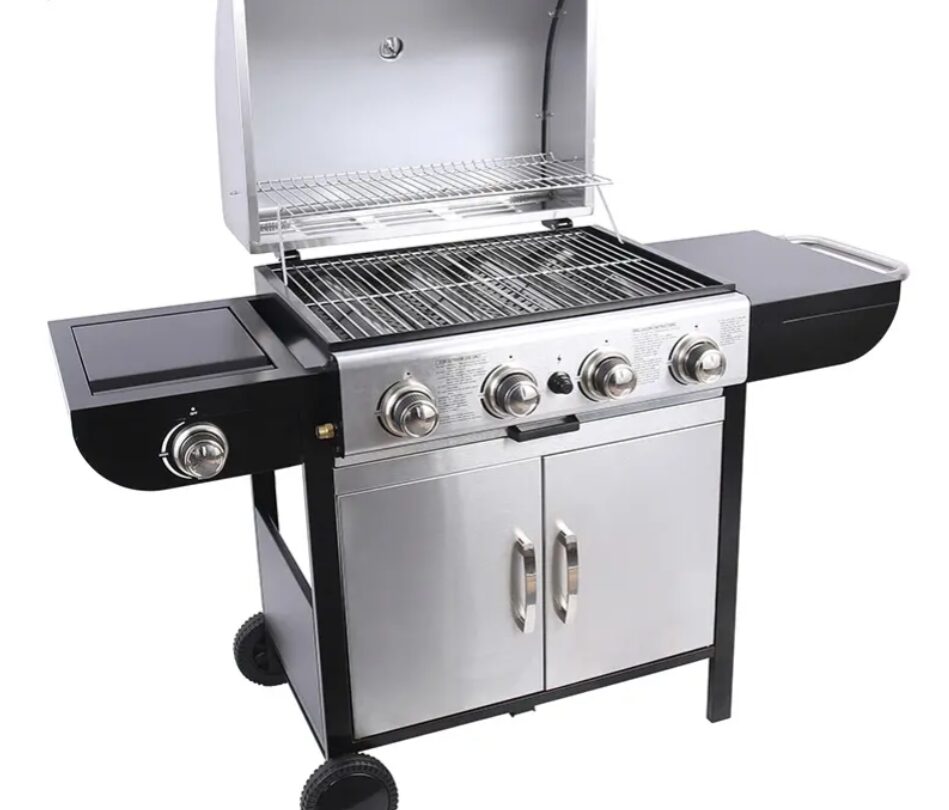 Nerūdijančio plieno, dujinė lauko kepsninė. BBQ-KKBQ8-64+