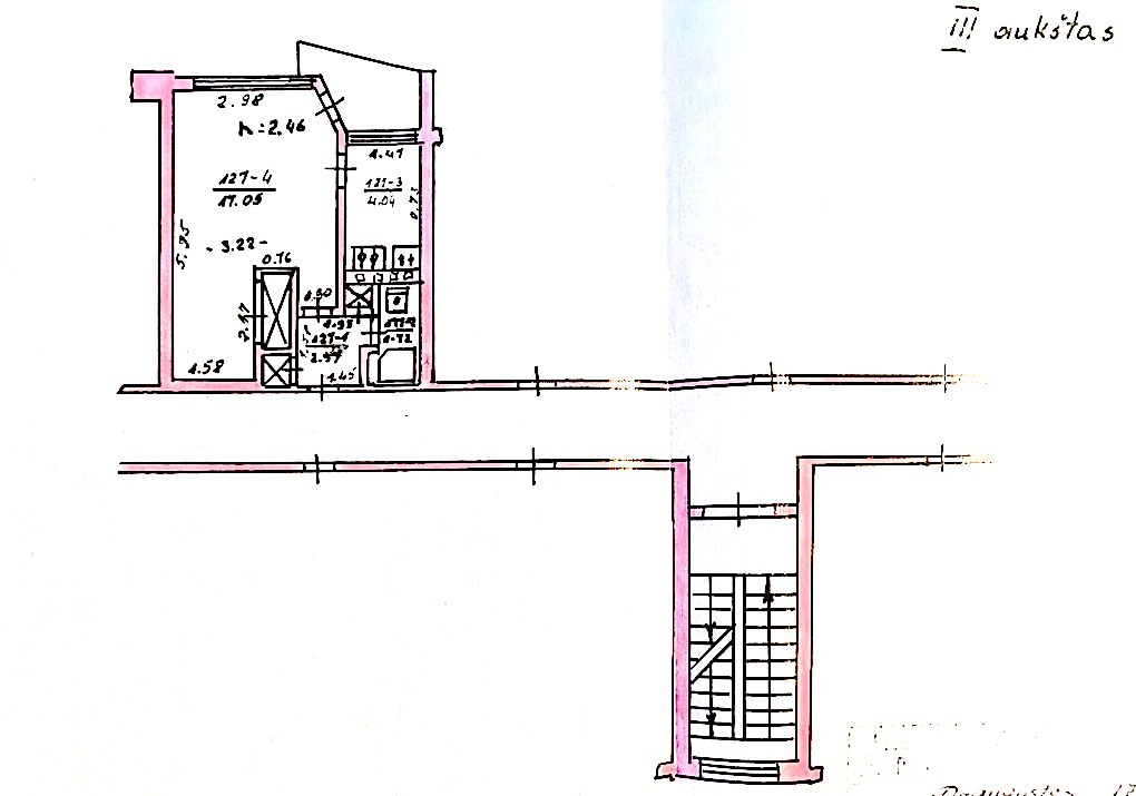 Parduodamas 1 kambario butas, Marijampolės centre.