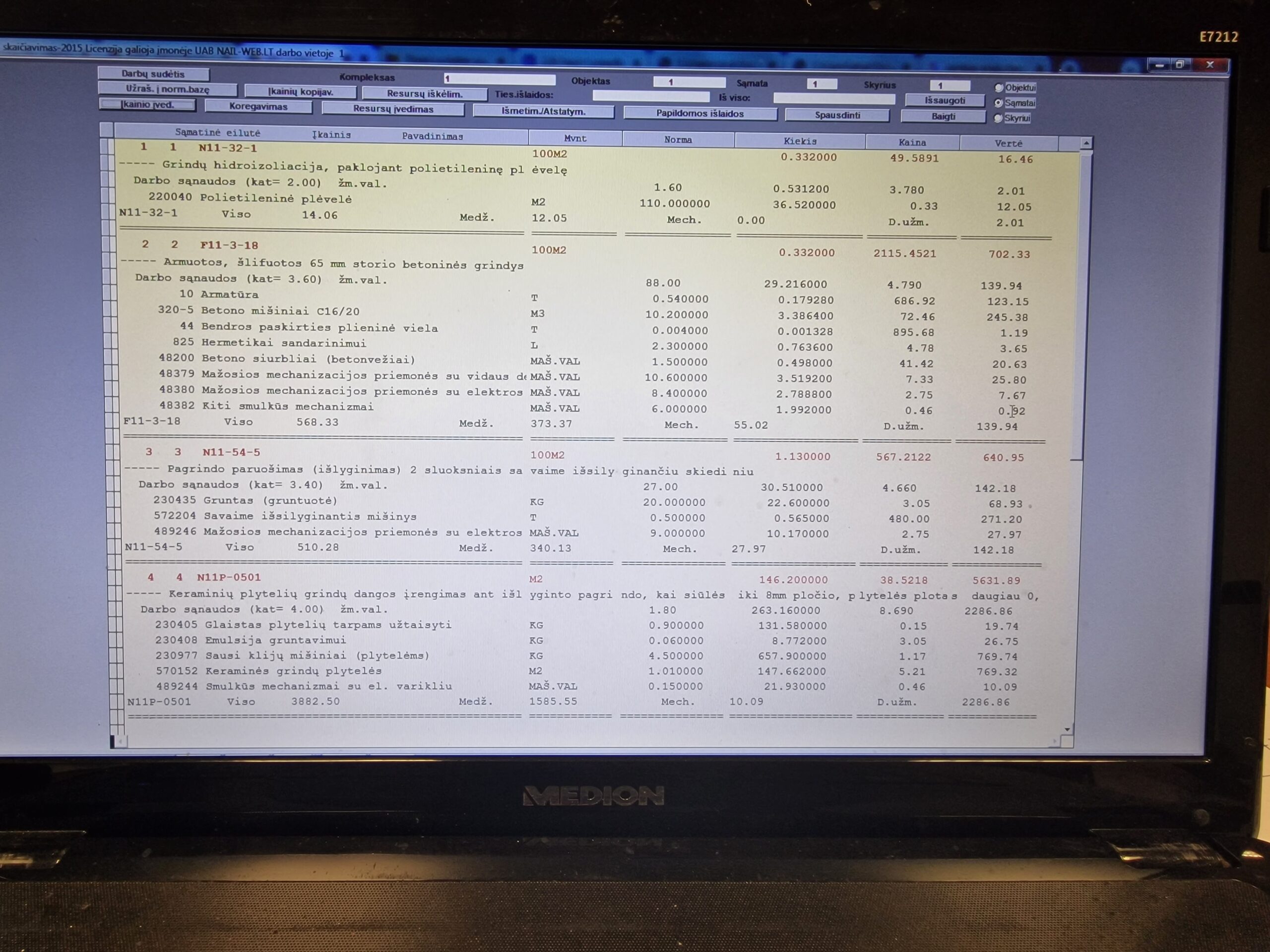 Sąmatų skaičiavimas statybinės dalies