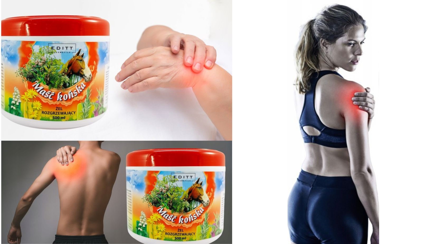 Kosmetika sveikatinimui: tigro balzamas, arklio tepalas, lokio balzamas, kremai, geliai su alijošiumi, šampūnai nuo plaukų slinkimo