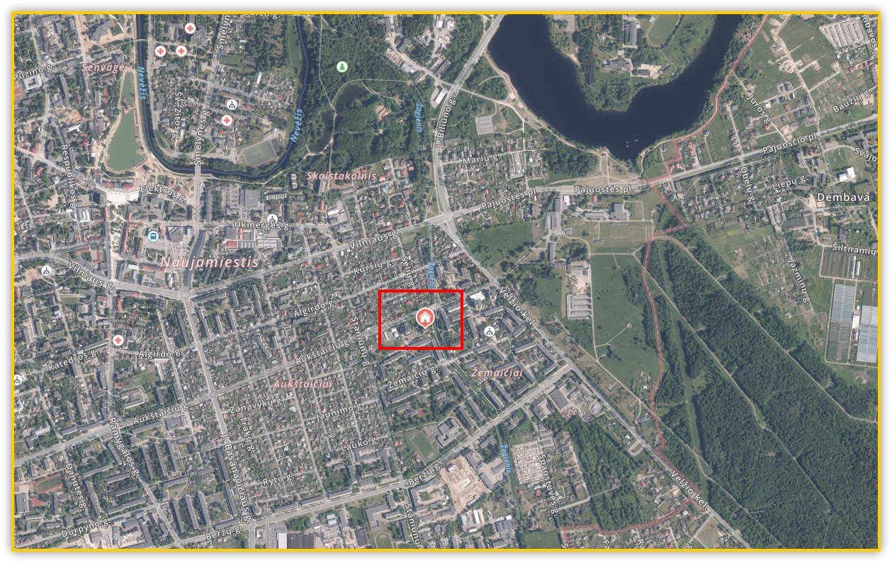 Parduodamas vieno kambario butas Aukštaičių g. 70 Panevėžyje mūriniame name ketvirtame aukšte