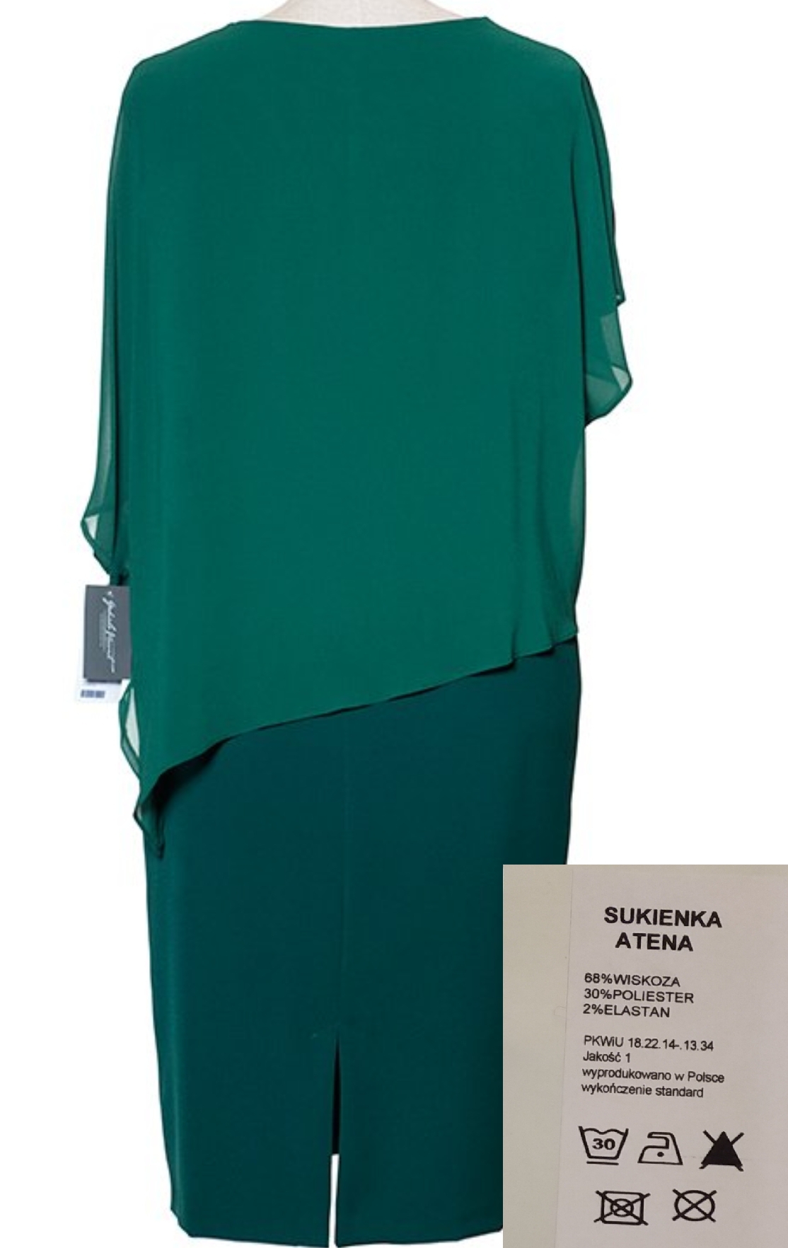 Suknelė ATĖNĖ, žalia, 56 d.