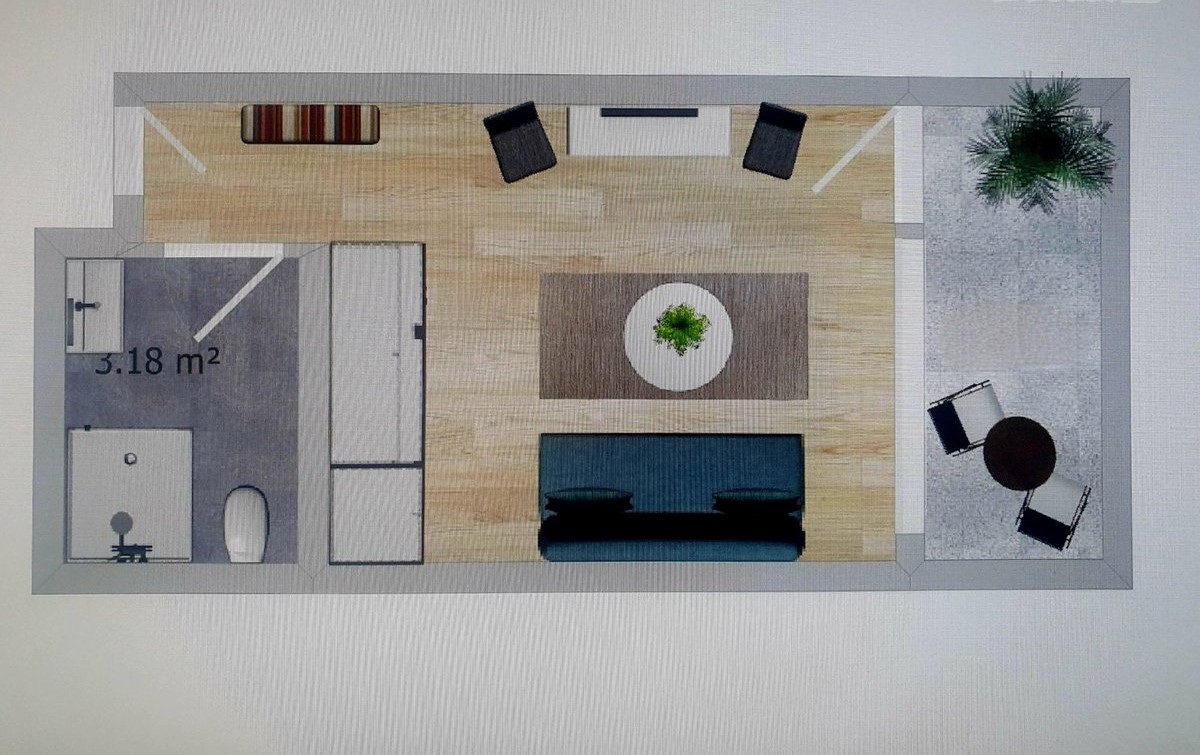 Parduodamas 17 kv.m. Butas Šventojoje Mėguvos g.