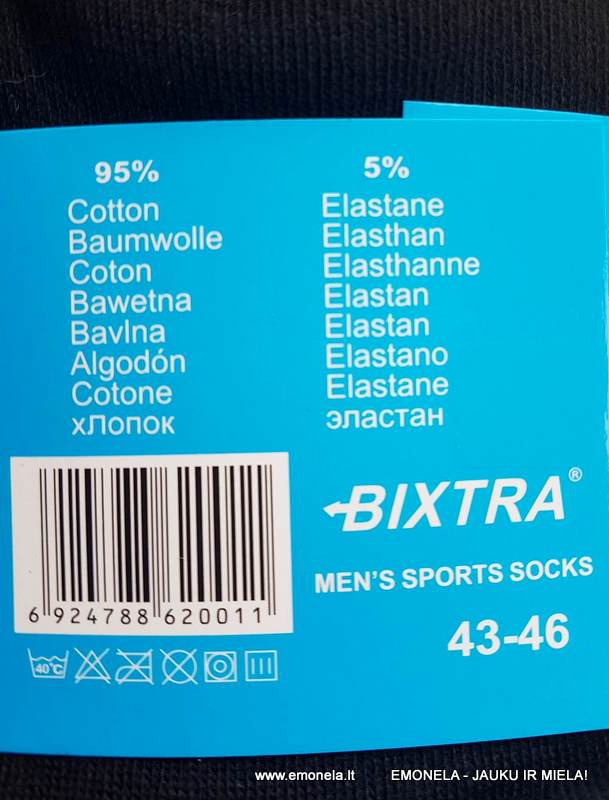 Vyriškos kojinės juodos, medvilnė