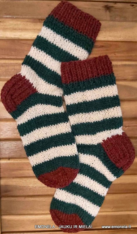 MEGZTOS ELFŲ KOJINĖS, vilna 100 %, 40-43 d.