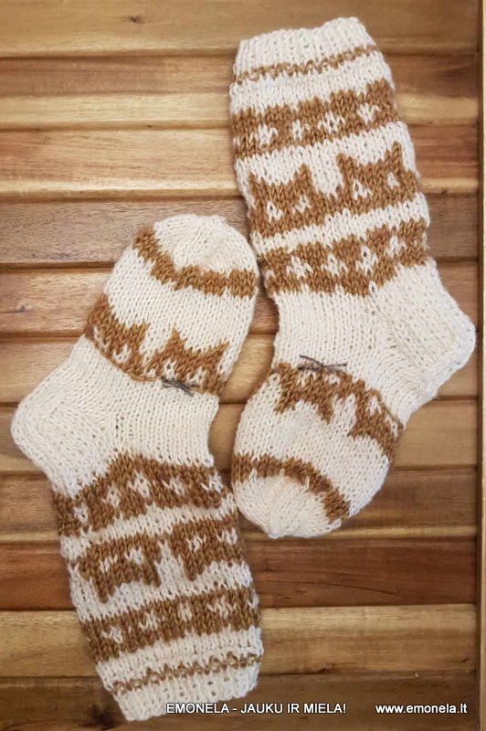 Megztos kojinės VAIKAMS KYCIUS-PYCIUS