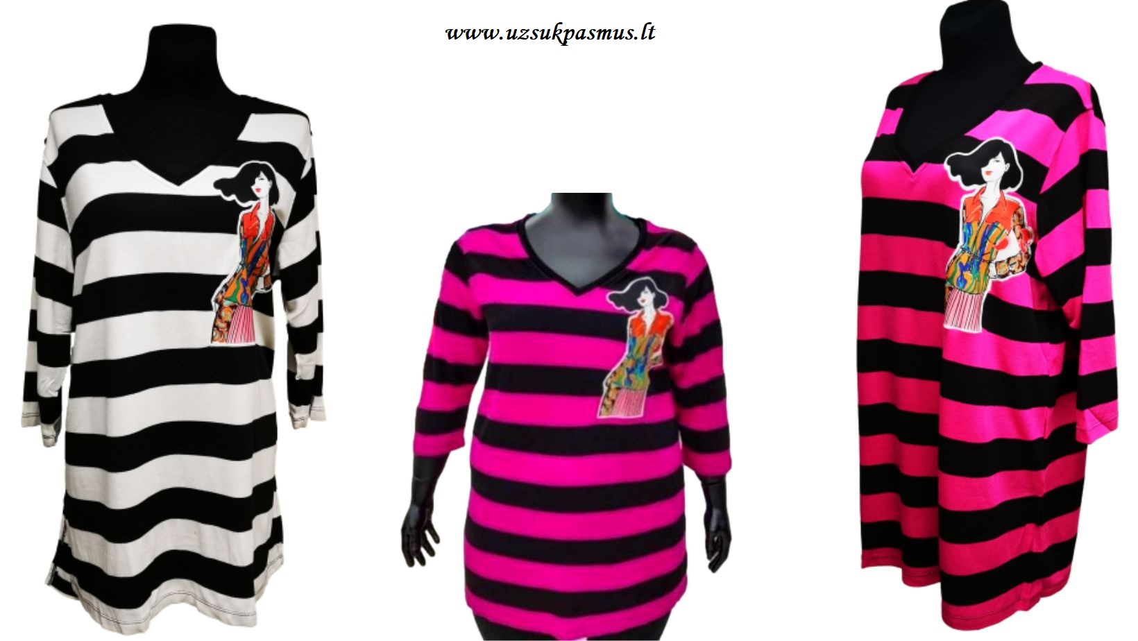 Ilga palaidinė – tunika apkūnioms