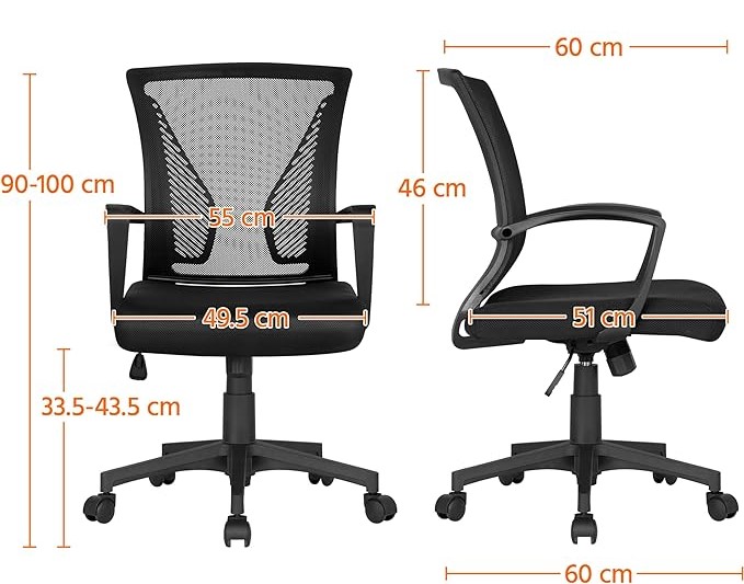 Ergonomiška biuro kėdė.