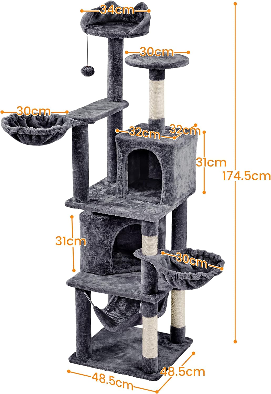 Didelė kačių draskyklė (174cm)